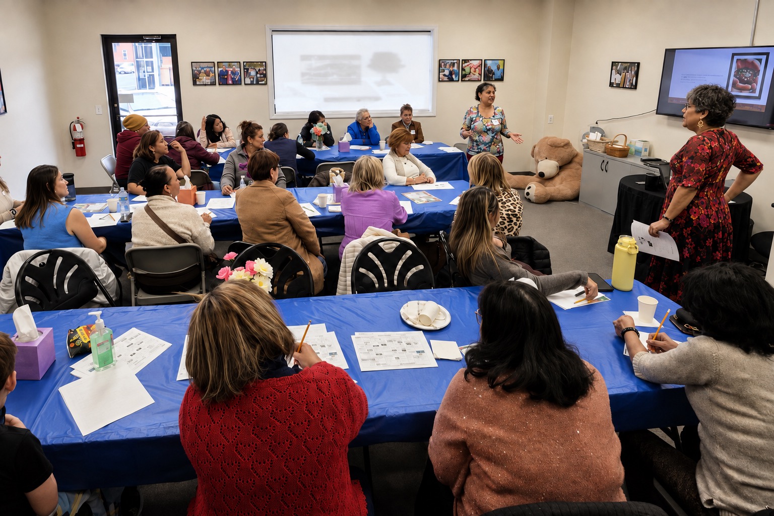 Taller de Relives con familias participando