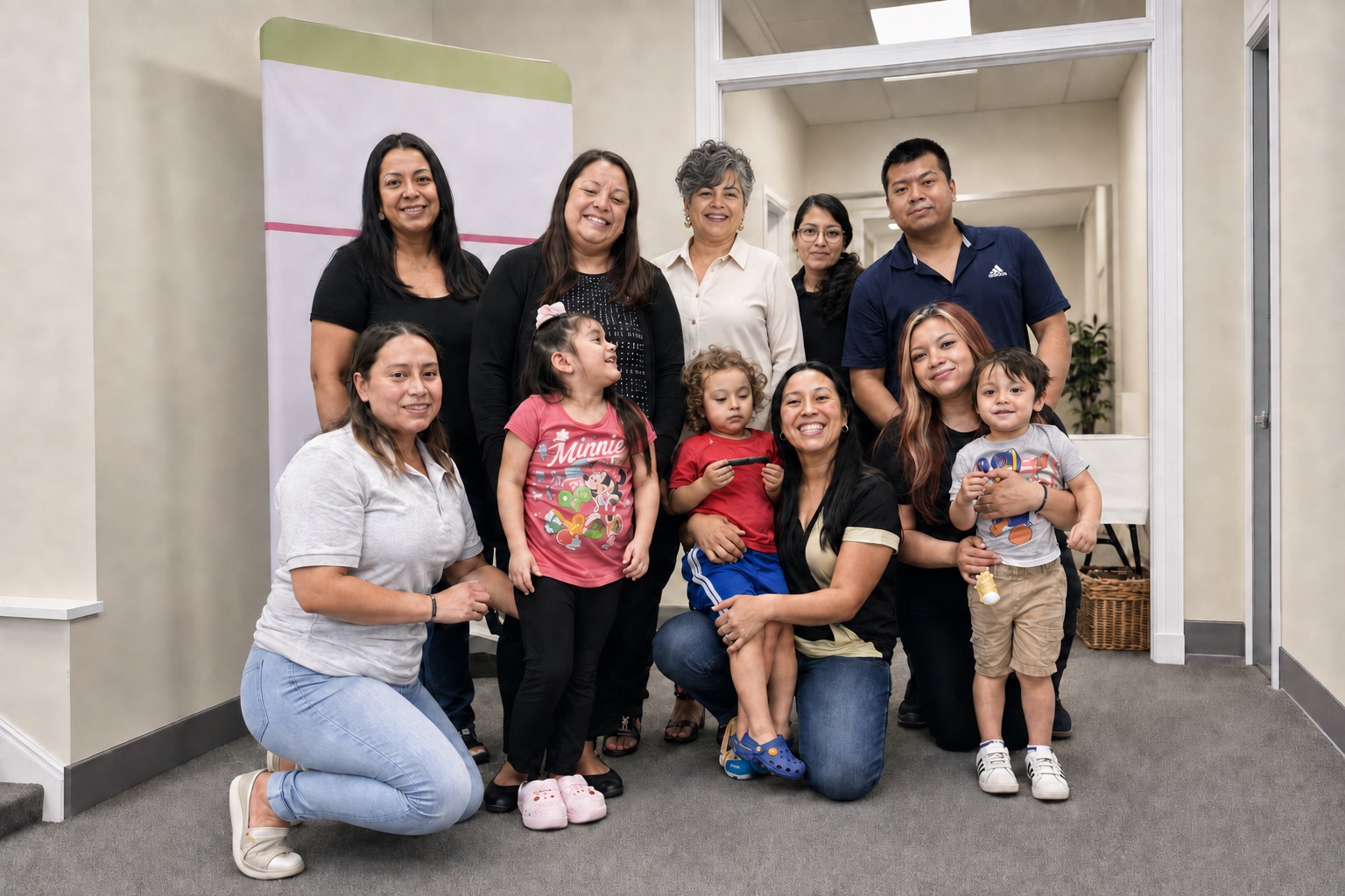 Familias participantes en un taller educativo de Relives